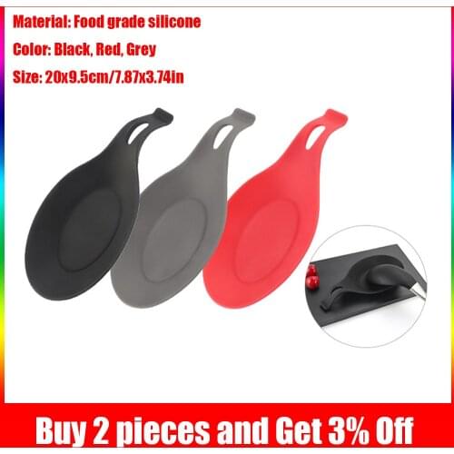 Silicone Spoons Spatula Pads Spoon Mats Insulation Mats Saucers Rice Spoon Racks Food Grade High Temperature Kitchen Cook
