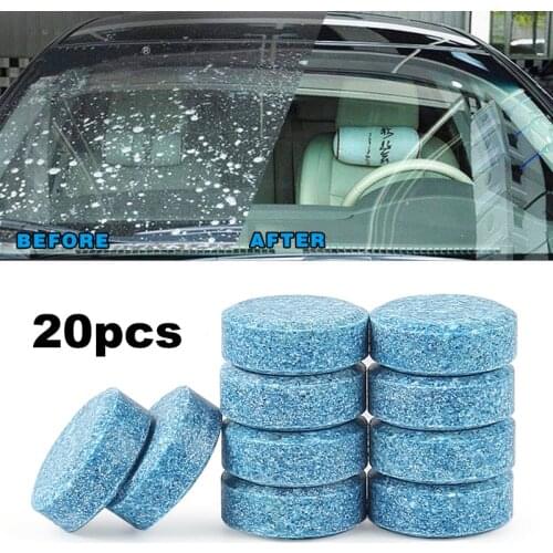 10/20/30pcs (1pc=2L) Car Windshield Wiper Glass Washer Auto Solid Cleaner Compact Effervescent Tablets Window Car Accessories