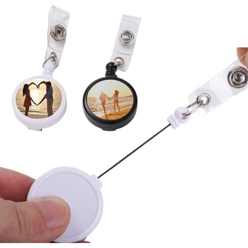 Sublimation Blank Pendants Christmas Ornaments Pendants Sublimation ABS Heat Transfer Keychain for DIY ID Name Tags