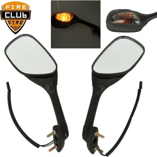 Motorcycle Turn Signal Indicator Rearview 2 X LED Turn Lights Side Mirrors For Suzuki GSXR 1000 GSXR600 GSX-R 750 2006-2015