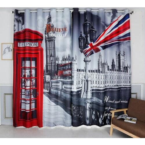 Streetscape Oil Style European Pattern 3D Curtain for Bedroom Custom Thickened Curtains for Room Accept your size