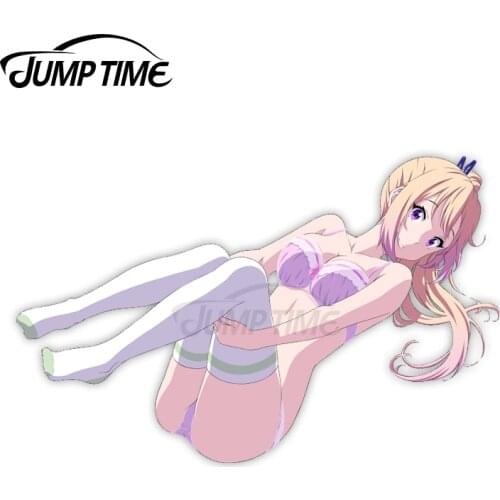 Jump Time 13x8cm For Musaigenno Phantom World Kawakami Mai Windows Decal Vinyl Material Car Stickers Waterproof JDM Body For Car