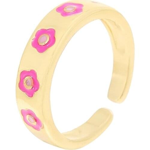 ZHINI Vintage Gold Adjustable Smiley Face Rings for Women 2021 Fashion Stainless Steel Statement Ring Wedding Jewelry anillos