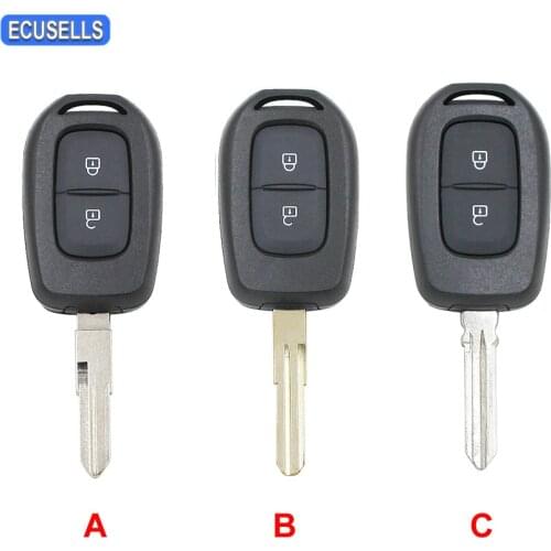 2 Button Remote Key Shell Case for Renault Duster / Twingo 3 / Dokker / Trafic / Clio 4 / Sandereo / Master 3 / Logan 2013-2017