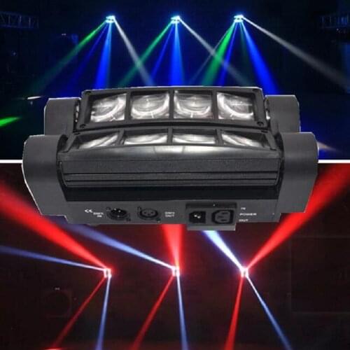 2pcs/lot disco spider beam moving head light 8x10w rgbw 4in1 dmx matrix beam spider effect lighting club disco bar dj light
