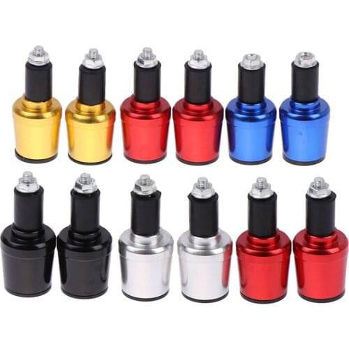 2pcs Handle Bar Ends Grips Universal 7/8" 22mm Motorcycle Handlebar Counterweight Plug Slider