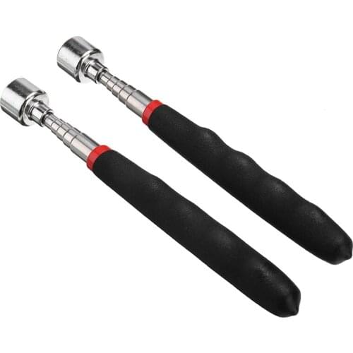 2pcs Car Mini Portable Telescopic Magnetic Magnet Pen Handy Tool Capacity For Picking Up Nut Bolt Extendable Pickup Rod Stick