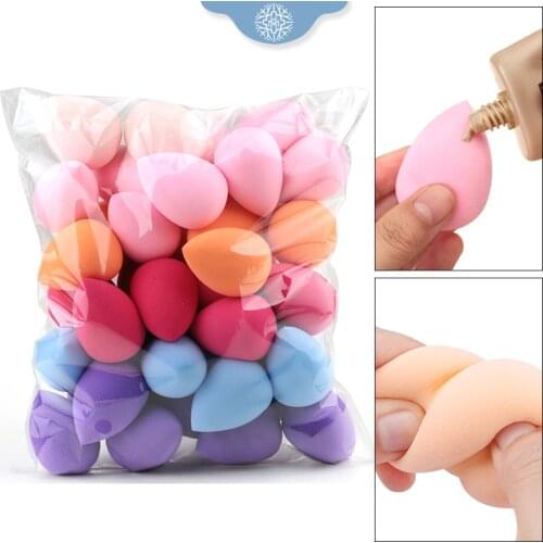 20/50Pcs Medium Makeup Sponge Soft Concealer Smooth Cosmetic Powder Puff Water Drop Shape Mixed Make Up Blender Accessories Tool