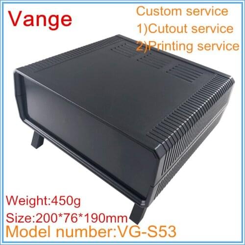 5pcs/lot extruded mould shell 200*76*190mm IP54 ABS plastic enclosure housing diy for electronic control equipment