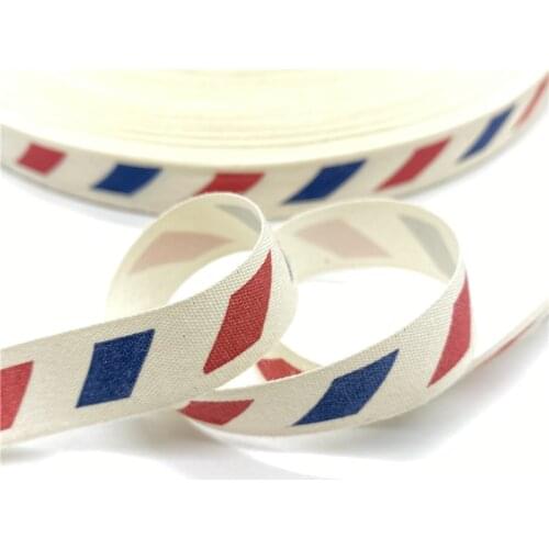 5Yards 15mm Cotton Ribbon Printed Cotton Ribbons For Wedding Christmas Decoration DIY Sewing Fabric #19