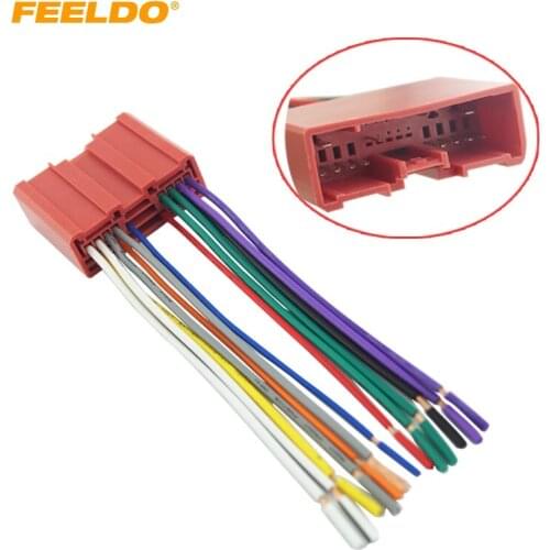 FEELDO Car Radio CD Player Wiring Harness Audio Stereo Wire Adapter for Mazda Install Aftermarket CD/DVD Stereo #CT2953