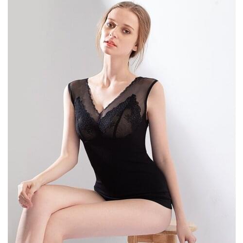 Free shipping Comfortable Womens Thermal Underwear Hot Sale Plus velvet thickening to keep warm Slim Bottoming Shirt Tops