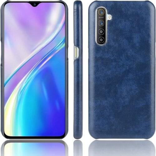 For Oppo Realme XT X T Case Realme X2 Retro PU Leather Litchi Pattern Skin Hard Cover For Oppo Realme XT RMX1921 X2 Phone Case