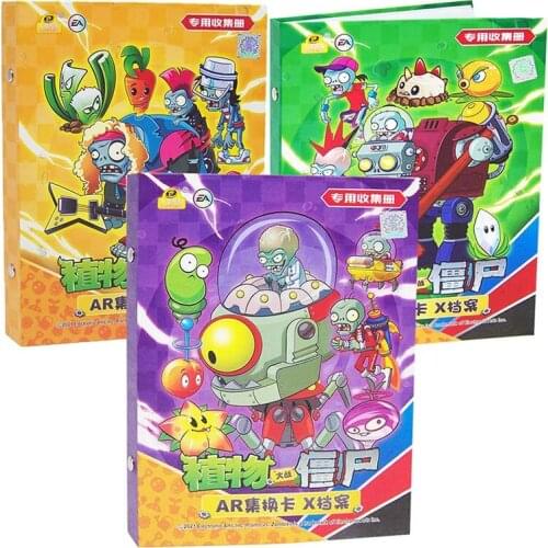 80/160PCS Album Zombie 2 Card Holder Book Letters Paper Game Pea Peashooter SunFlower Chomper Collection Kids Gift Playing Toy