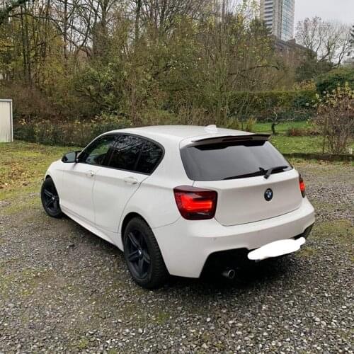 For 2012-2020 BMW 1 Series F20 F21 spoiler ABS Plastic gloss black Color Rear Roof Spoiler Wing Trunk Lip Boot Cover Car Styling