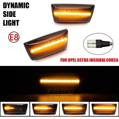 For OPEL Astra H Zafira B Corsa D Insignia A Meriva B Chevrolet Cruze Dynamic LED Side Marker Lights Flowing Turn Signal Lamp