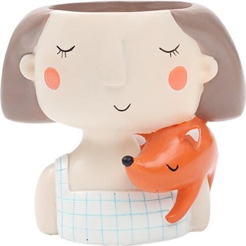 Flower Planter Flowerpot Create Design Resin Car Interior Home Desktop Decor Flowers Tray Plant Holder Pot Handicrafts