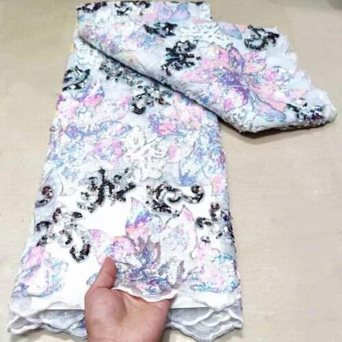 XIUYSAI Sequins African Lace Fabric 2021 High Quality French Net Lace Fabric With Sequins Lace Fabric For Wedding Party SL603