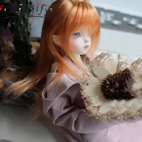 Allaosify Bjd Doll 1/3 1/4 1/6 1/8 High Temperature Silk Long Hair 25 Colors Optional Customization