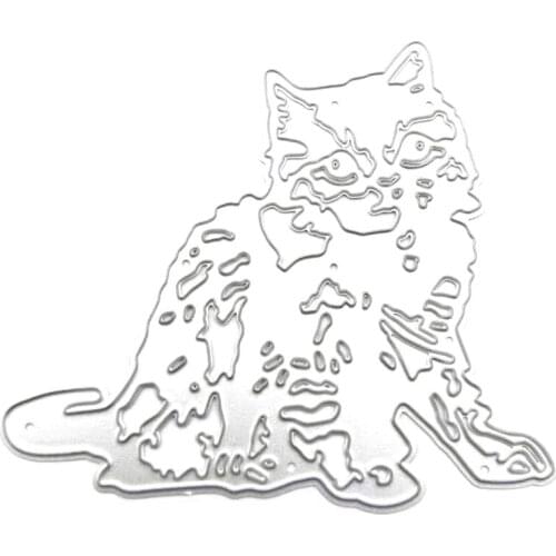 Cute Cat Metal Cutting Dies Stencil DIY Scrapbooking Album Paper Card Template N0PA