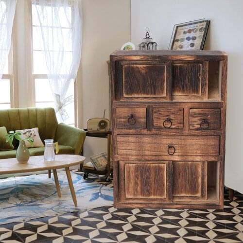 1:12 Dollhouse Miniature Furniture Wooden Wardrobe Cabinet Showcase Shelf