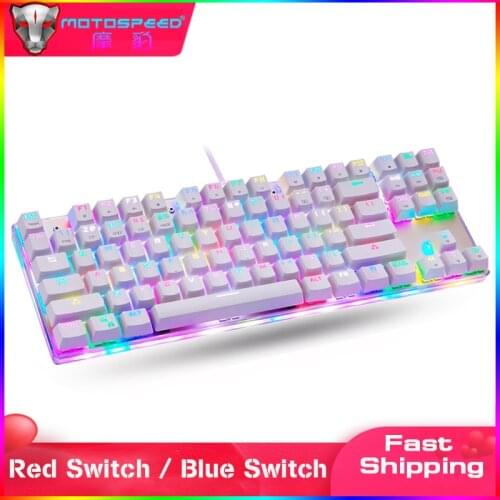 Motospeed Edition K87S Gaming Mechanical Keyboards 87 Keys RGB Backlight USB Wired Laser Ergonomics Keyboard For Computer Gamer