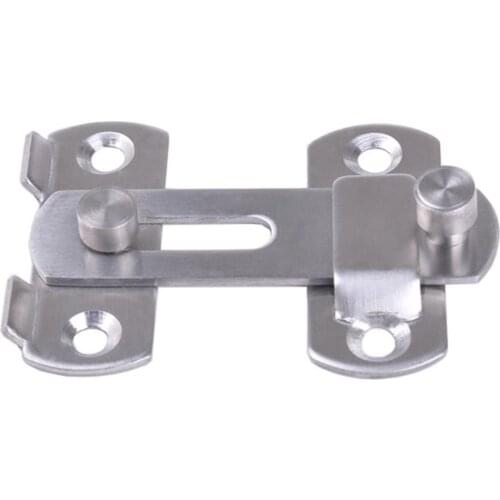 New Stainless Steel Hasp Latch Lock Sliding Door For Window Cabinet Fitting Mounted Door Buckle Security Sliding Door Latch sale