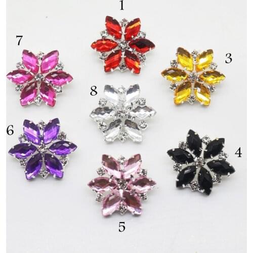 New 2017 10pcs / pack wholesale 25mm Plating Sewing Buttons DIY hair accessory Wedding Initiation Ribbon Decoration