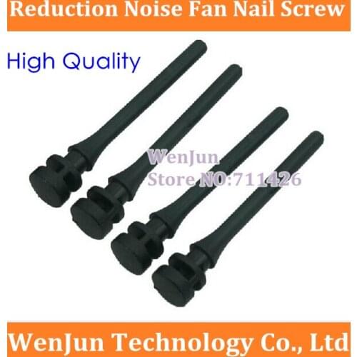 NEW Computer Black Silicone Shock Absorption Reduction Noise Fan Nail Screw with free shipping