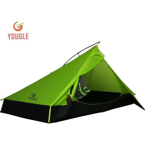 20D single Layer 2 Men Two Person Backpacking Tent 3 Season For Camping Hiking Trekking Travelling Ultralight Silicone Coated