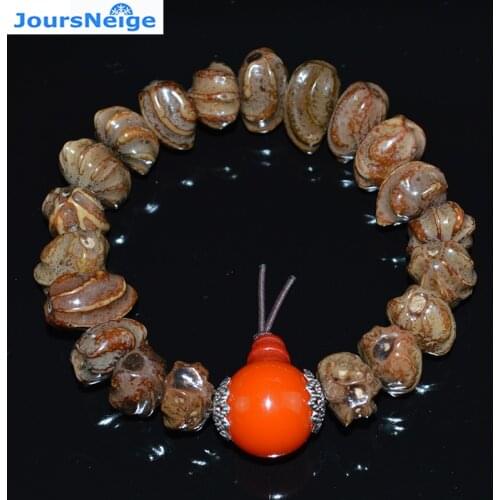 Wholesale Dragon Bone Natural Bodhi Bracelets Buddha Beads Hand String Lucky Evil Spirits Bracelet Japa Mala Bracelet Jewelry