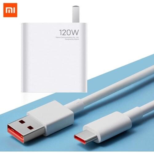 Original Xiaomi Quick Charge 120W Charger New Technology Fast Charge with Type-C Cable for Xiaomi 10 Ultra Smartphones Laptop