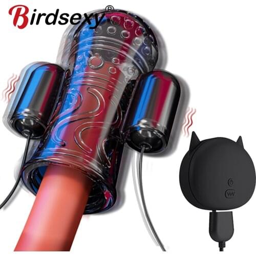 Penis Vibrator for Sex Blowjob Male Dick Masturbate Penis Trainer Glans Massage Delay Ejaculation Adult Remote Control Sex Toys