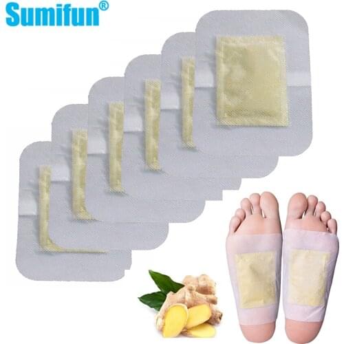 6Pcs Ginger Detox Foot Patch Loss Weight Foot Patch Improve Sleepping Anti-swelling Detox Chinese Herbal Medical Foot Patch