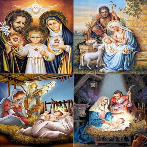 Religious Series DIY 5D Diamond Painting Full Round Drill Diamond Painting Creative Home Decoration Gift Hanging Painting 30x40