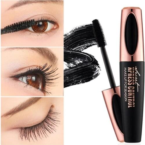 2018 4D Silk Fiber Lash Mascara Waterproof Rimel 3d Mascara For Eyelash Extension Black EyeLashes Korean Cosmetics Music flower