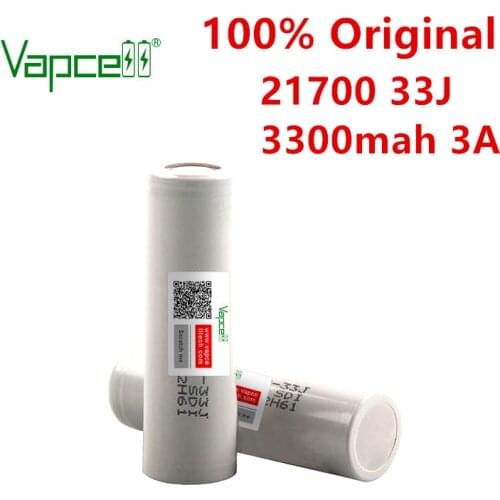 Vapcell 100% original li ion battery 21700 3300mah 3A 33J 3.7V rechargeable batteries cell for flashlight power tools