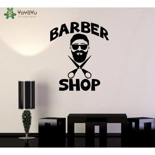 YOYOYU Wall Decal Barbershop Fashion Removable Wall Stickers Mens Hairdresser Special Design Window High Quality Vinyl DIYSY651