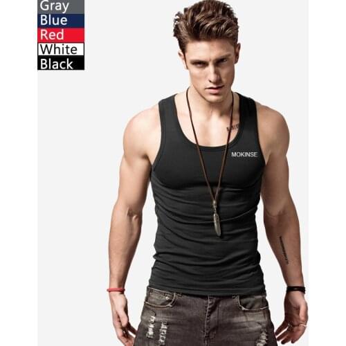 Running Vest Men Sleeveless Shirt Fitness Workout Tank Top Training Clothes Men Running Crop Top Sport Vest I-Shaped Gym Jogging