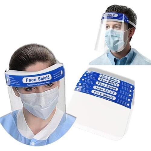 1PC Safety Transparent Protective Mask PET Full Face Shield Kitchen Anti-Oil Splash Mask Anti Saliva Protect Eye Faceshield