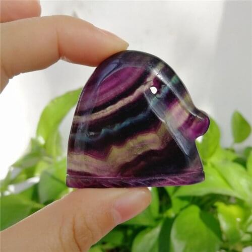 100% Natural Fluorite Quartz Crystals Stones And Minerals Handicraft Christmas Item Hat For Chakra Energy Gift Therapy Festival