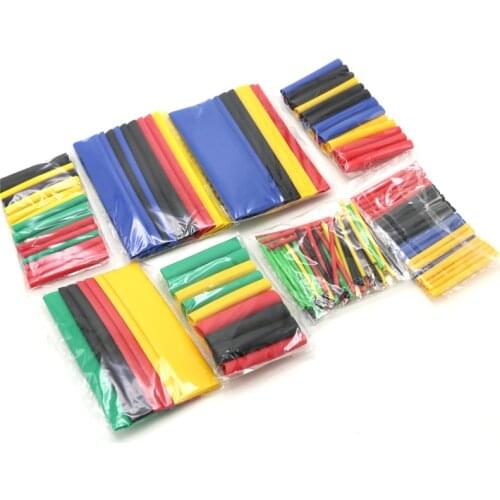 164 Pcs/Lot Polyolefin Shrinking Assorted Heat Shrink Tube Wire Cable Insulated Sleeving Tubing Set for Rc Drone