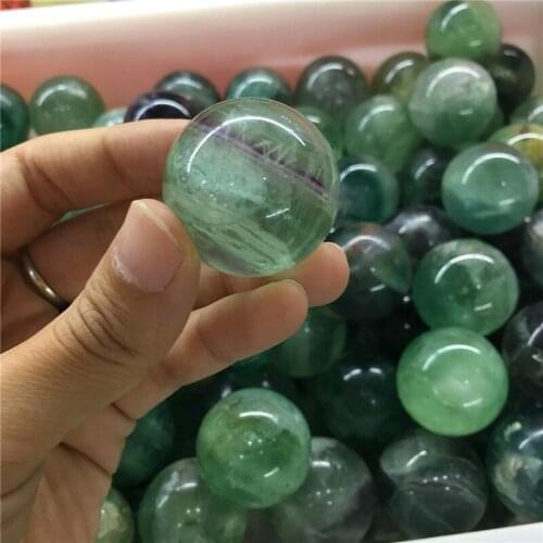 3pcs beautiful natural stones and minerals colorful fluorite ball reiki healing crystal sphere as pocket lucky crystal wholesale