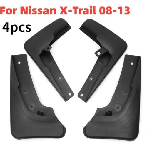 4pcs Car Front Rear Mudguard -Fender Splash Flaps Mud Flaps Car Mudguards Car Accessories Kits For Nissan X-Trail 2008-2013