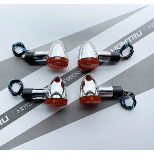 4x Motorcycle Bullet Turn Signals For Honda Shadow Spirit Aero VT700 VT750 VT1100/Suzuki Intruder Volusia VS VL 700 750 800 1400