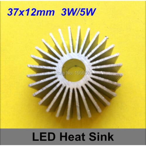 50 PCS LED Aluminum Radiator Heat Sink Cooler 3W 4W 5W High Power Radiating Round DIY LED Lamp Heat Cooling Aluminum 37*12mm