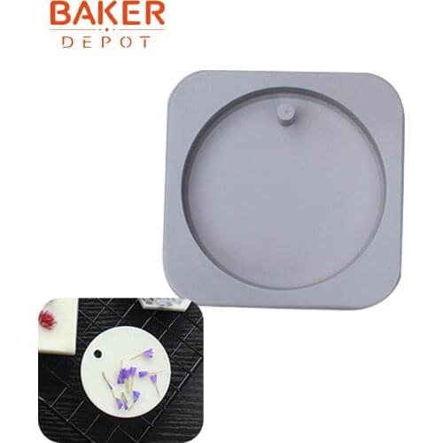 BAKER DEPOT silicone mold for aromatherapy wax round shape soap candle mold DIY craft art gypsum Ornaments Tablet Mold 1 pc