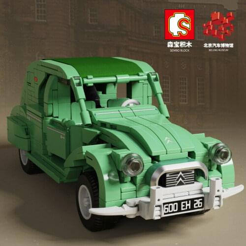 Sembo Blocks 705500 Kids Building Bricks Toys Adult Puzzle Vintage Car Model Boys Gift no box