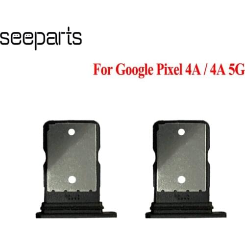 Sim Tray Holder For Google Pixel 4A 5G Card Tray Slot Holder Adapter Socket Repair Parts For Google Pixel 4G Sim Tray Holder