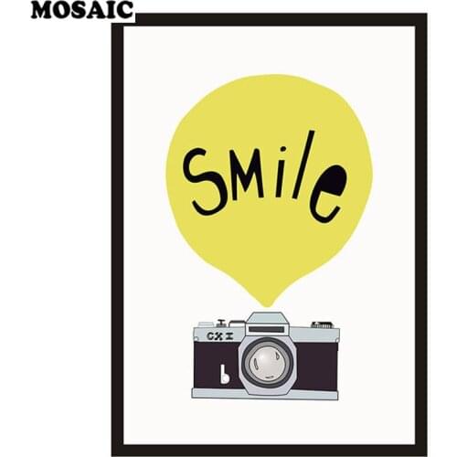 Diy 5d diamond embroidery Retro camera balloon english canvas Mosaic Crystal Needlework Diamond Painting Cross Stitch Painting